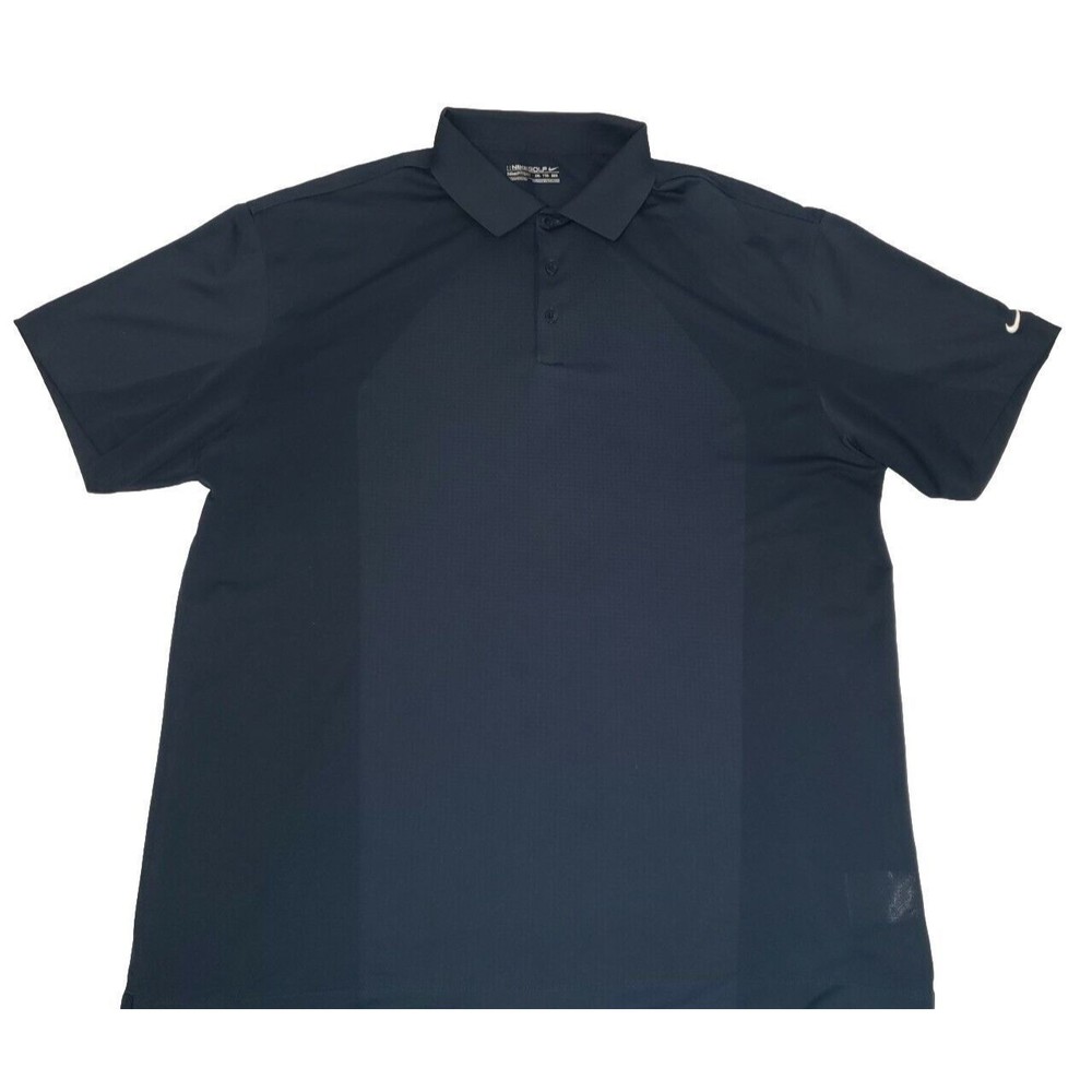 Nike Golf Polo Shirt Adult 2XL XXL Navy Blue Short Sleeve Pullover Dri-Fit Men